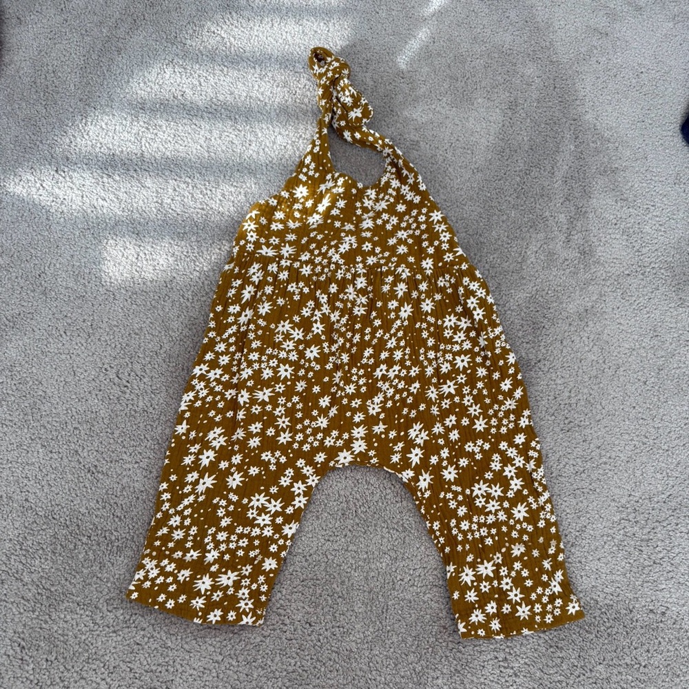 Floral mustard Jumpsuit